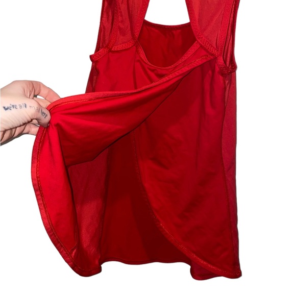 Lululemon Red Tank top Rare Sold Out In Store Open Cross Back - Picture 4 of 5